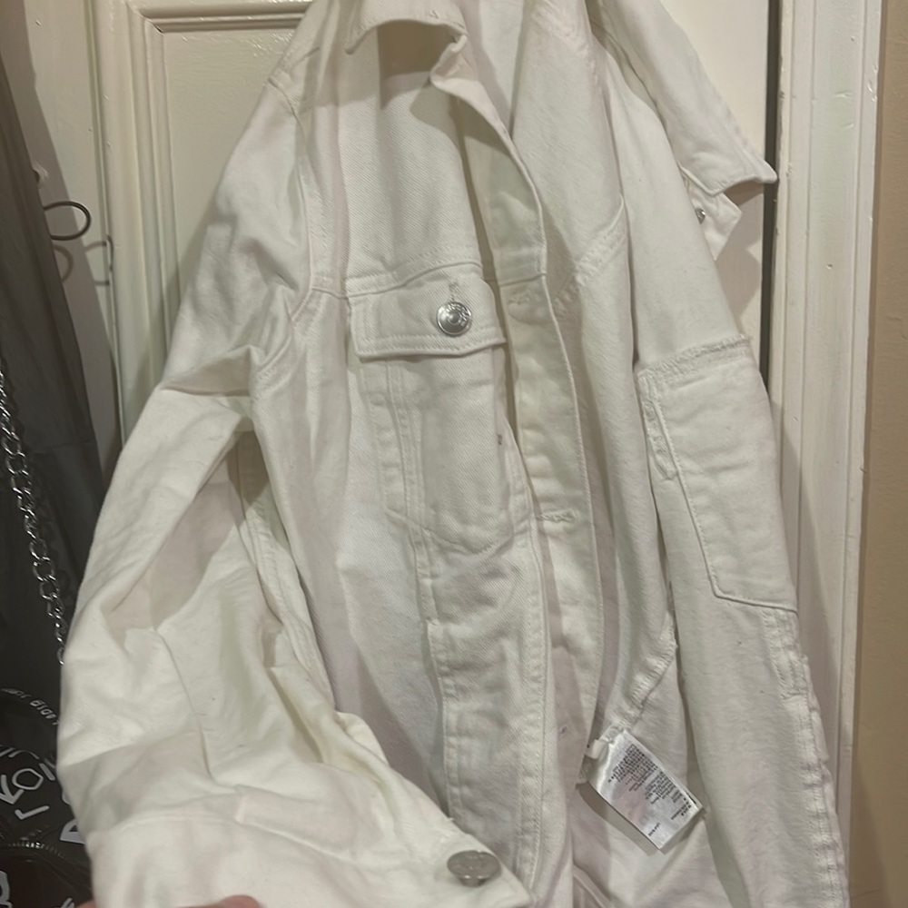 White jean jacket